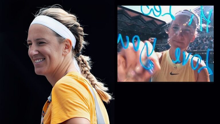 Victoria Azarenka sends out heart-warming message to son Leo after downing Camila Giorgi at Australian Open