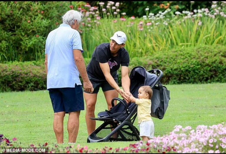 With his son in Brisbane, Rafael Nadal enjoys being a dad.