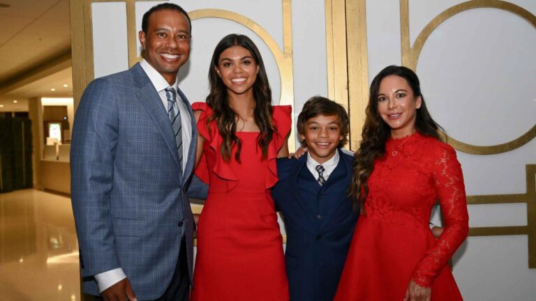 Heartwarming Photos of Proud Tiger woods, his Wife and their lovely Kids -Charlie and Sam Woods