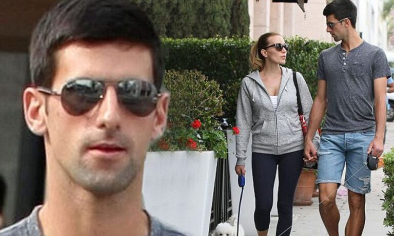 Novak Djokovich shopping with his fiancee Jelena Ristic in Monaco