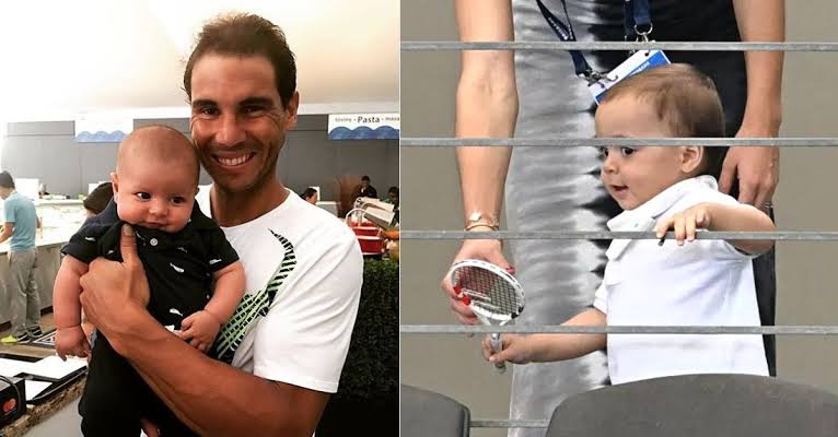 Three times Rafa Nadal was seen enjoying dad duties with Son little Rafa