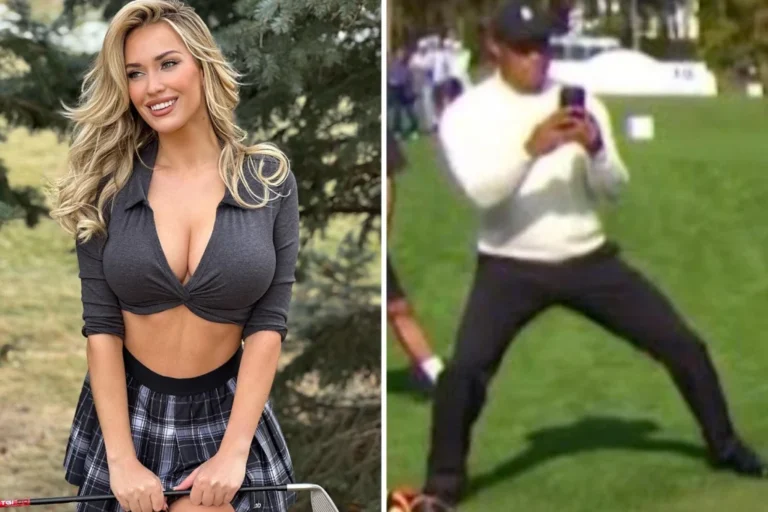 Paige Spiranac teases Tiger Woods after picture of golf legend ‘taking friend’s Instagram photo’ goes viral