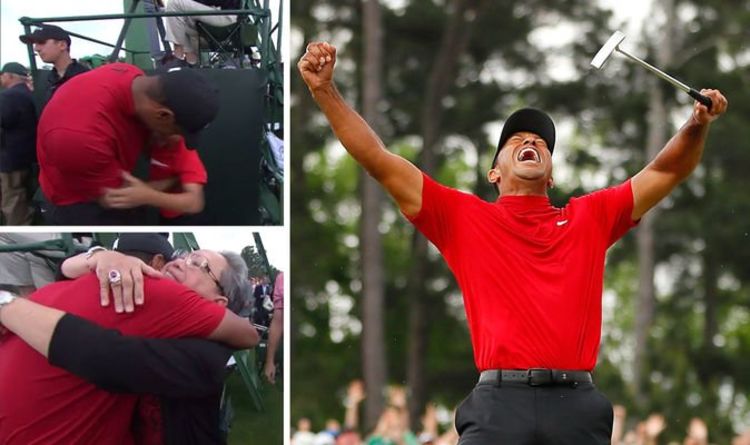 Tiger Woods fights tears as he hugs son, daughter, crying mum in emotional Masters scenes
