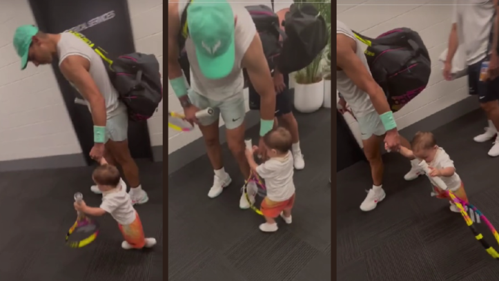 Adorable video of Nadal’s son with racket in hand