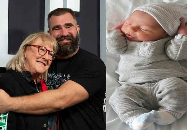 Donna Kelce’s eyes welled up with excitement as tears of joy streamed down her face upon finally cradling her first grandson. “This is the moment I’ve been eagerly anticipating,” she exclaimed.