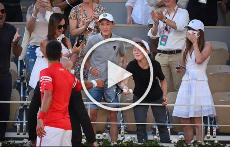 Novak Djokovic Gifts Young Fan Ultimate Souvenir At French Open