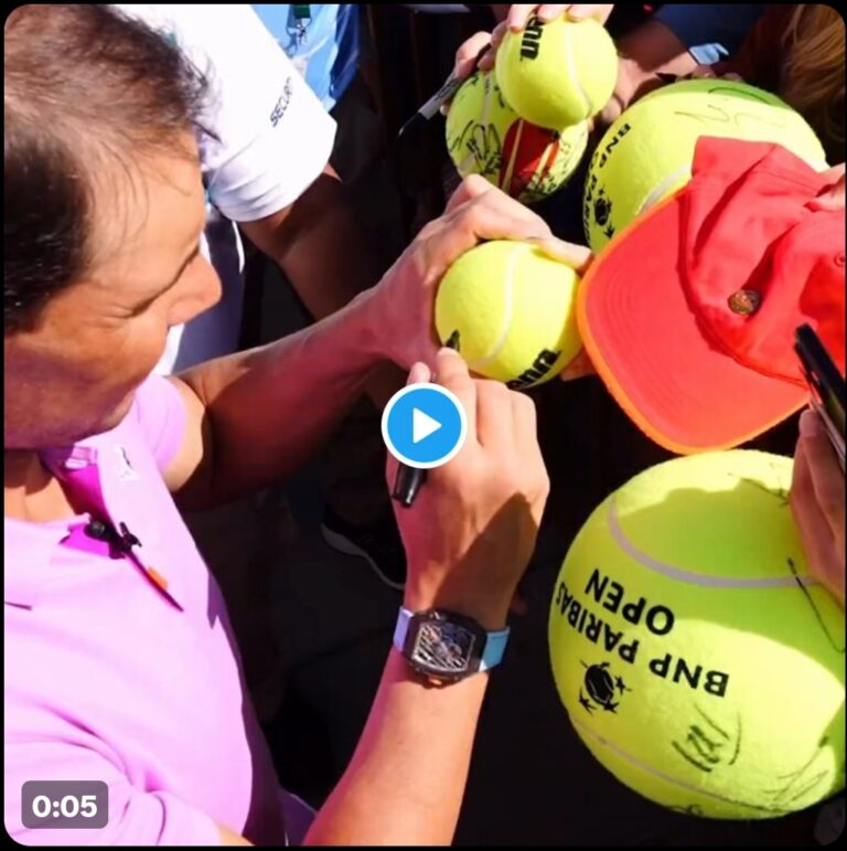 Emotional moments at Indian Wells as Tennis Legend Rafael Nadal Signs Autographs for US Fans