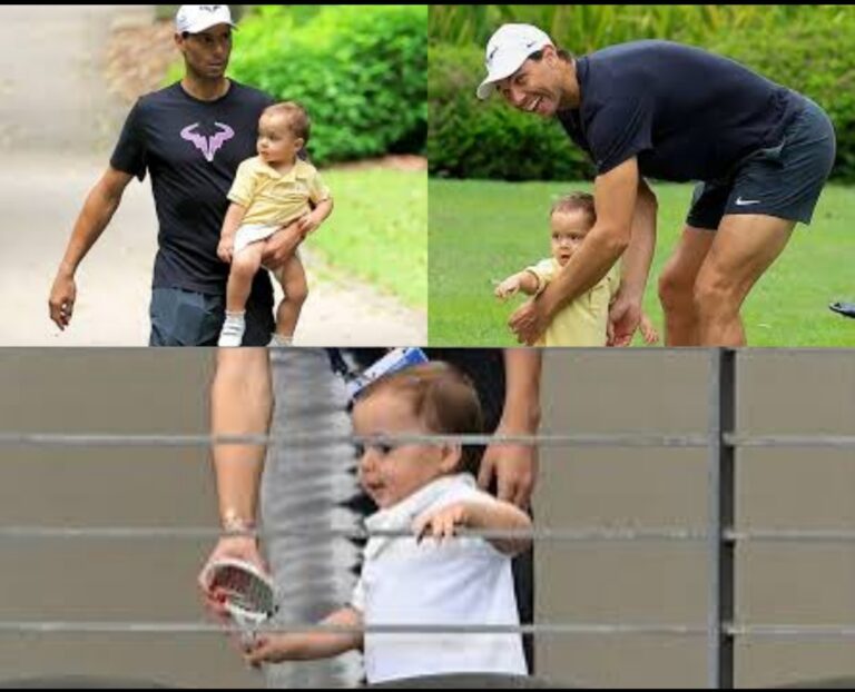 So Sweet To See: Beautiful Photos of Rafa and Rafa Jr in Courts, How He Tenderly Holds Baby Son