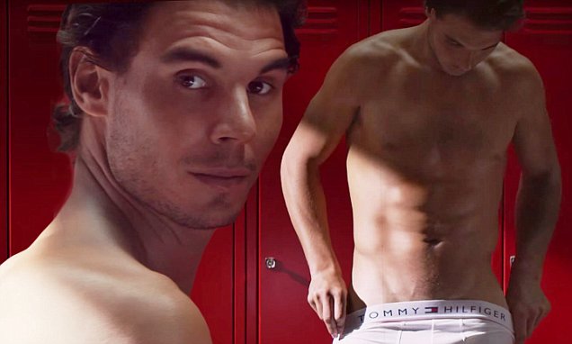 Spanish tennis star Rafael Nadal shows off his fit body in steamy Tommy Hilfiger