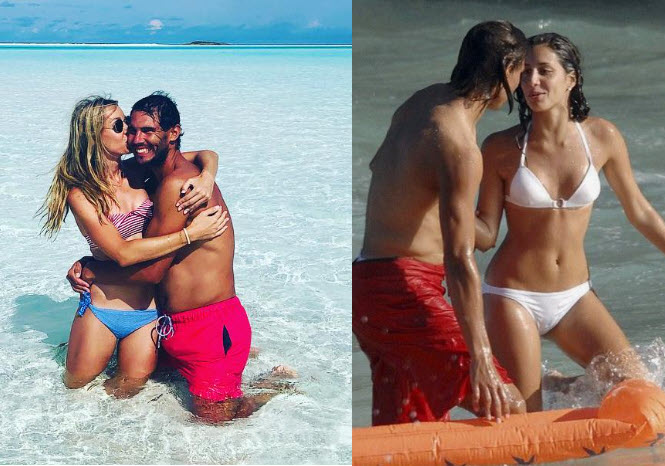Nadal’s sister Maribel and wife Maria Perello top pictures also in a bikini at the beach.
