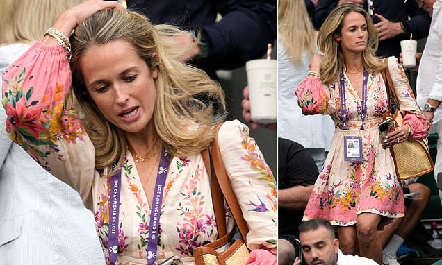 PHOTOS: Kim Sears wows in pink floral minidress as she cheers on husband Andy Murray