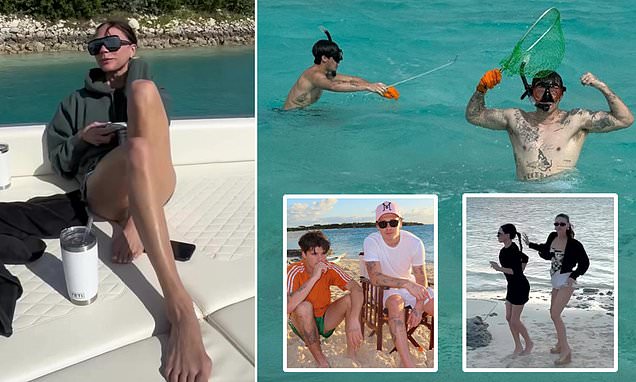 “Inside the Beckhams’ Bahamas Getaway: Beachside Family Dance, Opulent Yacht Adventure – Exclusive Photo Coverage!”