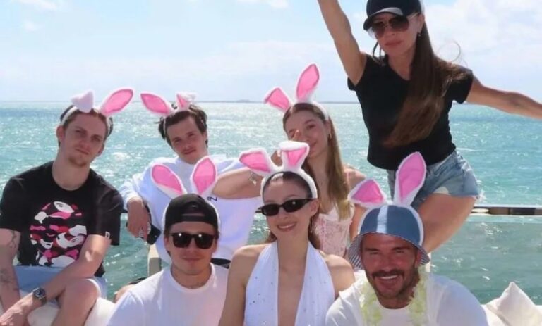 Victoria and David Beckham Celebrate Easter on a Yacht with Kids Harper, Cruz and Brooklyn and His Wife Nicola