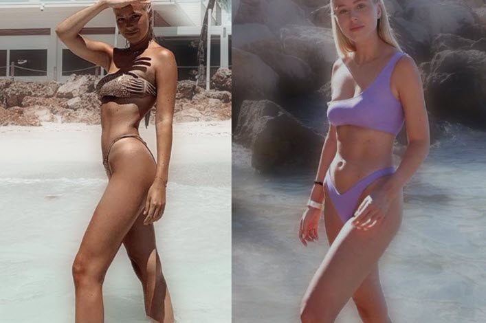 Sebastian Korda girlfriend Ivana Nedved almost spills out of tiny bikini as stunning influencer goes on beach run