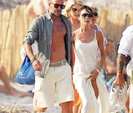 Victoria Beckham Hits the Beach with David Beckham As They Celebrates Birthday