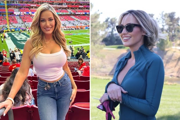 Paige Spiranac shows off sizzling figure in tiny white top and major sideboob on course as she hits social milestone