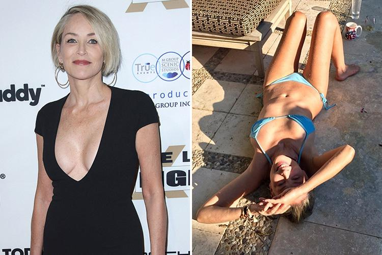 Sharon Stone’s topless snap leave fans floored as star, 64, defies age in bikini display