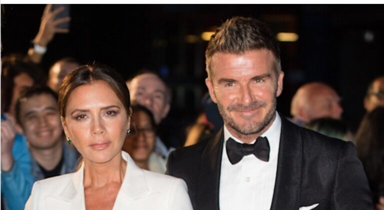 David and Victoria Beckham are just like teenagers as they hold hands and giggle – see romantic photo