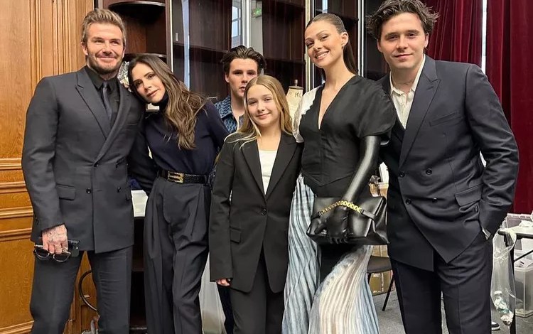 Victoria Beckham is feeling grateful to have family by her side during a special career moment.